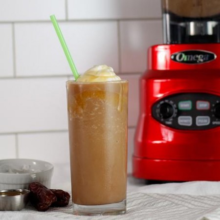 Frappé au caramel végétalien